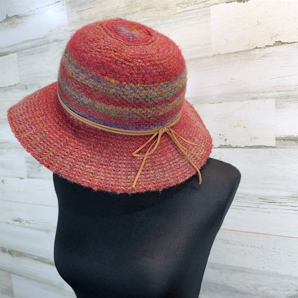 NWT Scala Boho Wide Brim Hat Fall Cottagecore Artisan Style Cozy Festival main image 9